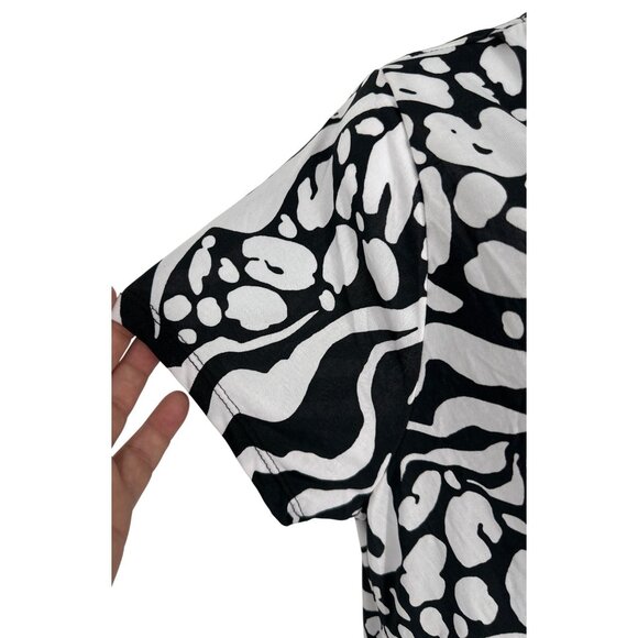 Swimsuitsforall Animal Print Cover-Up Dress With Wooden Ring Detail Size 10/12 - Picture 3 of 7